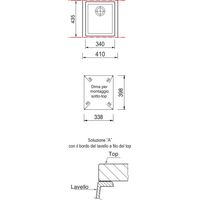 Lavello composito cucina Plados ON4110ST una vasca Sottotop - UG58 Bianco Latte