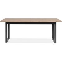 Tavolo allungabile Denver 80C in piano quercia e struttura antracite 200x75x90 cm.