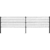 Doppelstabmattenzaun MORATA Höhe: 200 cm / Länge: 40 m 1x Eckpfosten I Gartenzaun, Mattenzaun Gartenzaun Mattenzaun