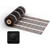 Chauffage au sol électrique pour carrelage WARMON CLASSIC 150 W/m² + Thermostat AC3082H analogique, noir - 5 m²