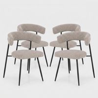 Lot de 4 chaises de cuisine modernes Amaia YES - Gris