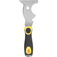 Couteau à enduire multifonction 7,5 cm en acier inoxydable, raclette à peinture et plâtre avec manche caoutchouc