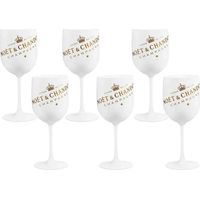 Moët & Chandon Champagnerflöten, 500 ml, aus weißem Acrylglas (6er-Set)