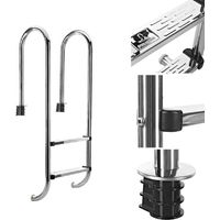 Bc-elec - PL002 Scaletta da piscina con 2 pioli in acciaio inox 304SS, 133cm, Scaletta da piscina con 2 gradini