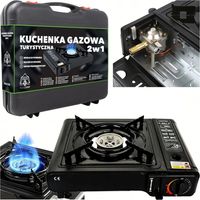 Kit Réchaud camping portable 2 en 1 à gaz 2500 W
