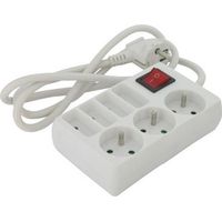 Multiprise Dhome 7 Prises Avec Interrupteur Alimentation Polyvalente Et Sécurisée Pour 7 Appareils - Dhome