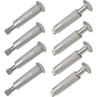 Piton Bache Piscine 10pcs Piton Escamotable pour Bache Piscine Piton Douille Retractable Piscine Pitons Douilles Escamotables en INOX 16 x 65 mm (10)