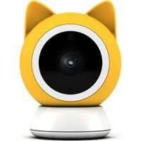 Petoneer Telecamera Sorveglianza Interno WIFI 1080p Visione Notturna Bianca Gialla Nera