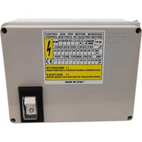 Coffret de démarrage 2,2kW pour pompe immergée 220V – Protection thermique – Condensateur 80uF – Boîtier étanche IP54 – CRD
