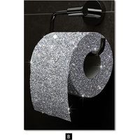 Tableau - Toile,Affiche en toile à lèvres pour femmes,rouleau de papier toilette diamant,peinture murale - B -30x40cm No Frame
