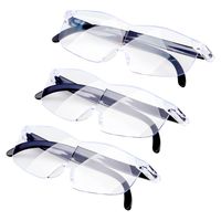 3 Pcs Magnifying Glasses 300% 500% 800% Anti Blue Light Magnifying Hands Free Reading Magnifying Glasses Senior for Senior Men Women Computer Glasses Magnification Comfort