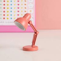 Mini lámpara de escritorio LED plegable magnética con clip (LD02 Rojo Rosa)
