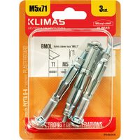 Chevilles Metalliques Molly Klimas 5 x 71, Blister De 3