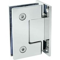 Hinge Stainless Steel Frameless Glass Door Hinge Two Way Glass Door Shower Room Hinge(4mm Welding Clamp 90 Degree 304 Light)
