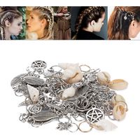 70 perles décoratives pour tresses et dreadlocks, accessoires de coiffure tendance