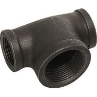 Buderus T-Stück 90 Grad, Nr.130, I/I 1 1/2", Schwarz