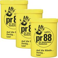 Raths PR88 Hautschutzcreme - unsichtbarer Handschutz silikonfrei, 3x1000ml