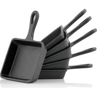 BBQ-Toro Sartenes de hierro fundido para raclette (6 piezas) 12,5 x 18 cm Accesorios para parrilla