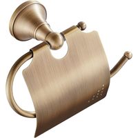 Werbe WC-Papierhalter - Retro Wandhalterung für Toilettenpapier mit Messingabdeckung Rollenhalter
