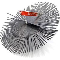 PYRO FEU 862595 Riccio Testina Spazzolino Acciaio 150 mm Filettatura metrica 12, Grigio