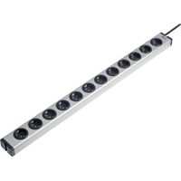 Ehmann 0600x00122031 Steckdosenleiste 12fach Aluminium Schutzkontakt 1 St.