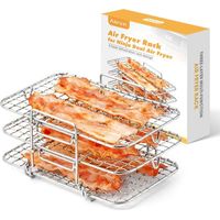 Air Fryer Stand for Ninja Dual Air Fryer, 304 Stainless Steel Multi-Layer Dehydrator, Versatile Air Fryer Accessories Compatible with Ninja Dual Zone A Air Fryer