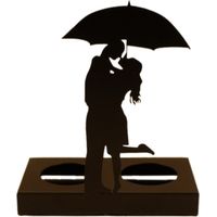 Porte-bougie en fer romantique, statue bougie couple cadeaux pour mariage anniversaire