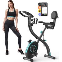4in1 Foldable Indoor Cycling Bike, Quiet Comfort, 16 Magnetic Resistance Levels, Tablet Stand, LCD Pulse Monitor, Kinomap Compatible, 136 kg Capacity