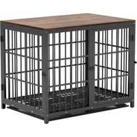 Bingo Paw – Cage pour chien intérieure en bois MDF – 3 portes – 92x75x64cm – Design meuble élégant pour grand chien – Noir