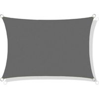 Voile d'ombrage imperméable en nylon, 4 x 3 m, grise