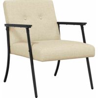 Fauteuil relax Fauteuil Crème tissu