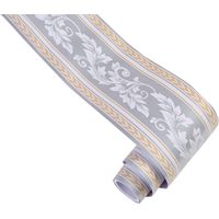 Frise de papier peint, autocollante, imperméable, en PVC, 10 m x 12 cm, bordure, décorative, convient pour armoire de cuisine, bordure de plafond décorative (15)