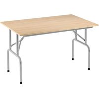 Tables pliantes plateau hêtre L 120 x P 80 cm - Rico - piétement aluminium