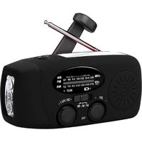 AM/FM-Hybridradio – wiederaufladbar per Solar, Handkurbel und USB – 1000-mAh-Akku – Notfallradio – kompaktes Radio für Camping und Outdoor-Aktivitäten
