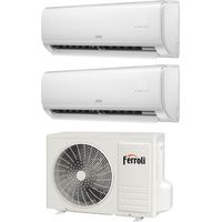 Climatizzatore Condizionatore Ferroli Dual Split Inverter Serie Giada M 12+18 Con 27-3 R-32 Wi-Fi Integrato 12000+18000