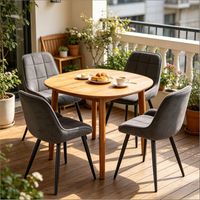 Chaises de salle à manger élégantes et fonctionnelles, assise rembourrée haute, pour cuisine, bureau, salon — lot de 4