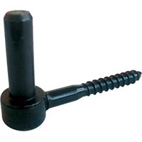 Afbat – Gond de fixation à visser en acier noir – Diamètre œil 14mm – Longueur 90mm – Pour vantail en bois