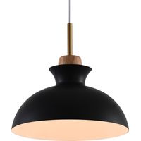 Parrot Uncle Black Metal Ceiling Pendant Light Shade 28cm, Easy Fit Modern Hanging Lampshade for Living Room, Bedroom, Kitchen, Dining Room, Café & Restaurant (Bulb Not Included)