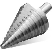 Stufenbohrer von 5 bis 35 mm, doppelnutiger HSS-Kegelbohrer, für Kunststoff, Holz und Metall