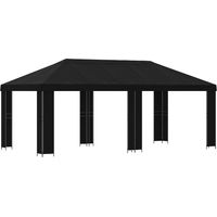 vidaXL Garden Gazebo 6 x 3 m Black Polyester and Steel 190