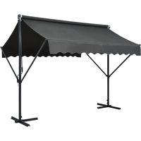 Auvent sur pied-Store banne 300 x 300 cm Anthracite
