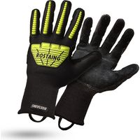Gant pompier de secours routiers désincarcération – Protection coupure maximale – Renfort cuir croûte – Mousse D3O – Lavable 30°C – Rostaing