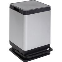 Dea Home Pattumiera Tokyo 60L Effetto Alluminio 38 x 42,5 Cm H 58 Cm - Bidone Rifiuti Pratico ed Elegante