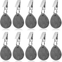 10 Stück Tischdeckenbeschwerer für den Außenbereich, Marmor-Tischdeckenbeschwerer mit Clips für Tischdecken im Freien, Picknicks, Hochzeiten, Dekoration