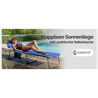 Sun lounger with adjustable canopy blue aluminium