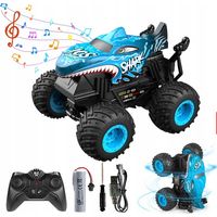 Ferngesteuerter Shark Monster Truck RC mit Musik, LED, 2,4 GHz, 360°-Drehung