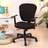 Housse De Chaise Amovible De Style Extensible Moderne - Housse De Chaise Amovible Et Résistante Pour Chaise De Bureau Rotative Chaise Pivotante Chaise, (Fauteuil Non Fourni) - Noir