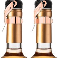 Bouchons pour bouteilles de champagne et de vin en silicone alimentaire, pour vin, champagne, cava, prosecco et vins mousseux, dorés et or rose, vendus par 2.-AquaForge
