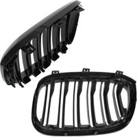 Grilles de calandre (haricots) gauche et droite pour BMW X3 G01 2017 - Noir brillant double barre