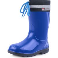 Ladeheid Bottes de Pluie Mixte Enfant Bottes en Caoutchouc Resistantes à l'eau pour Fille et Garçon Chaussures Imperméables LA-972 (Bleu/Noir, 22 EU)